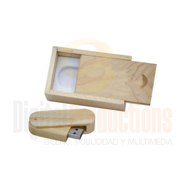 MEMORIA USB OVALADA BAMBOO